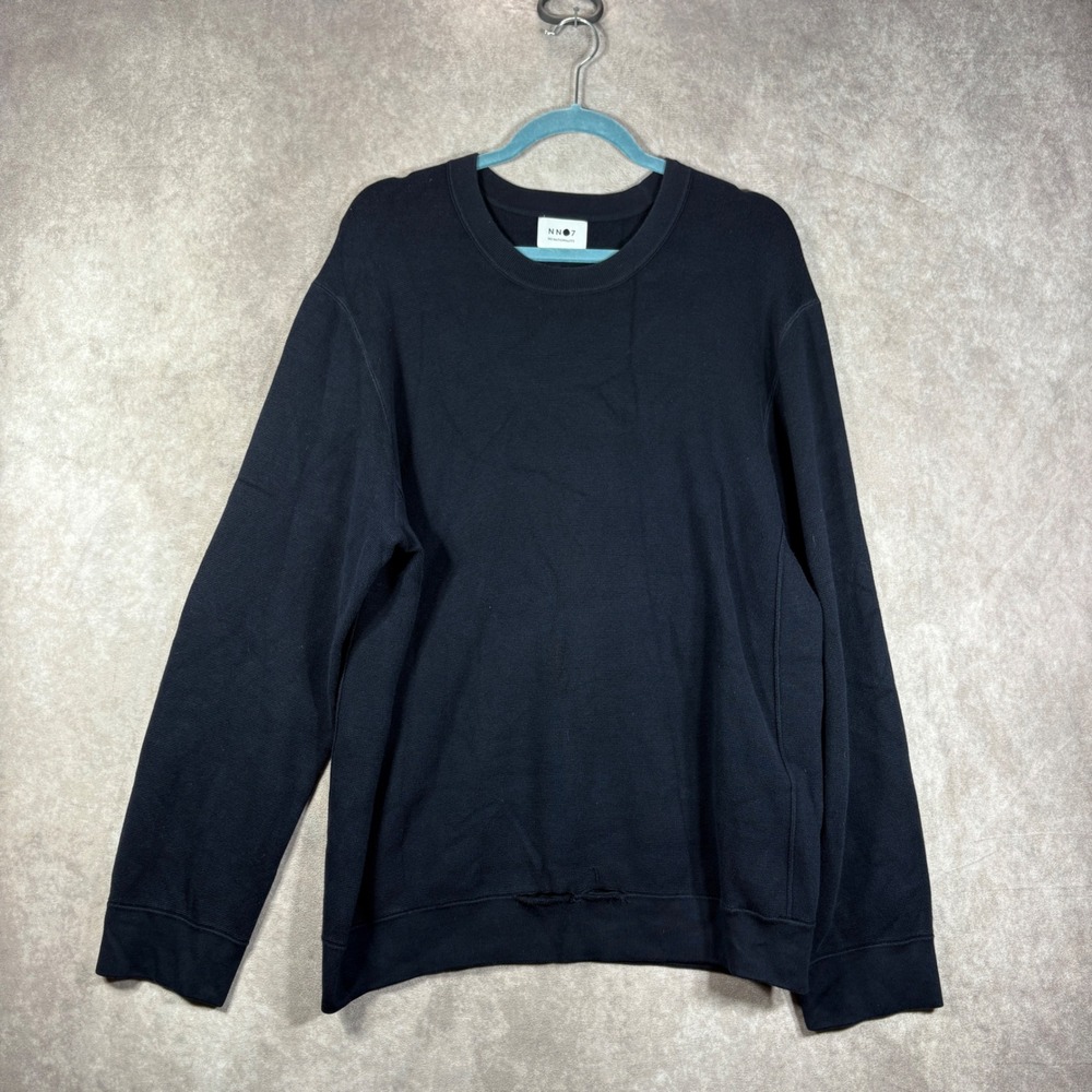 NN07 Sweatshirt Men XL Navy No Nationality Crewneck Cotton Modal Pullover Casual